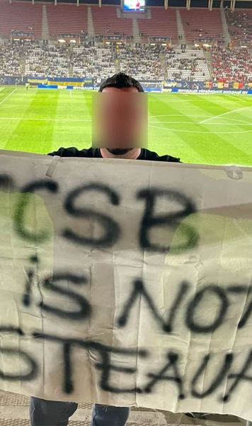 „FCSB nu este Steaua” Bannerul apărut la duelul Ucraina - Belgia din Liga Națiunilor