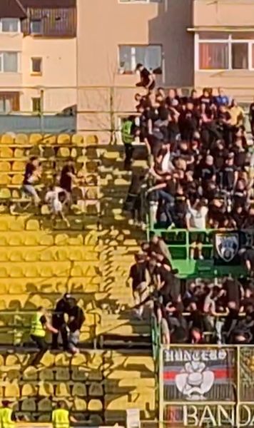 Bătaie în tribune Fanii și-au împărțit pumni și picioare înainte de FC Argeș - Steaua