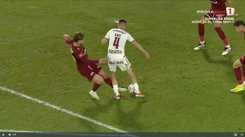 CFR - Rapid, al doilea galben pentru Kait, anulat. Captură Prima Sport