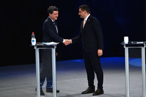 Nicușor Dan și George Simion FOTO Imago